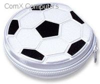 EZQ2224-YEL/BLK Unique 24 Capacity Soccer Designer CD/DVD Wallet - yellow and black