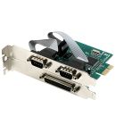 2SIP-ELP Microworld 2x Serial & 1x Paralled Port PCI-e Card Low Profile