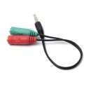 STE005 Microworld Stereo Male 3.5mm to Mic Headset Female 3.5mm connectors