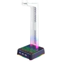 Microworld Z3 RGB heahphone holder with 3x USB