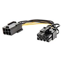 ATX007 Microworld 20cm 6 pin Gfx Female to 8 pin Male Cable