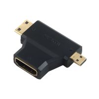 HDMITCON Microworld HDMITCON Micro HDMI (m) + Mini HDMI (m) to HDMI (f) Adapter