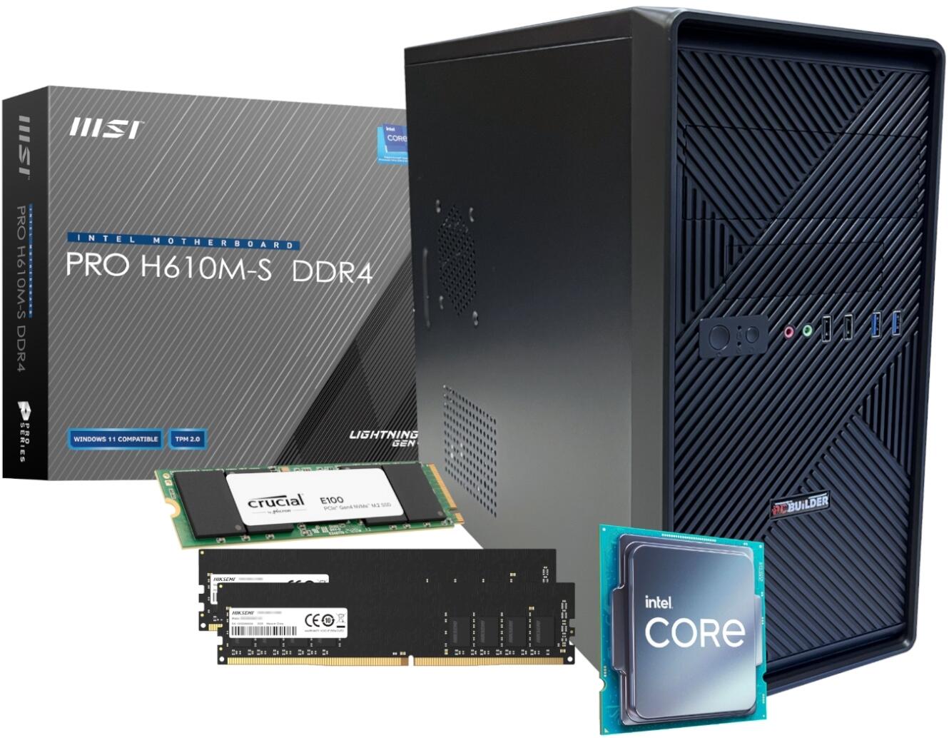 PCBuilder Intel Core i5-12400 Home Master Desktop PC Windows 11 (PCB ...