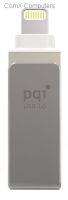 FD-P16iCM-S Pqi iConnect Mini 16Gb Silver USB3.0 + Apple lightning Dual-connectors Flash Drive