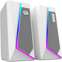 Redragon GS20W Anvil 3W 2.0 RGB Stereo Desktop PC Speakers - White