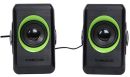 QUATRO2BLIME SonicGear Quatro 2 super loud USB stereo speaker Black and Lime Green