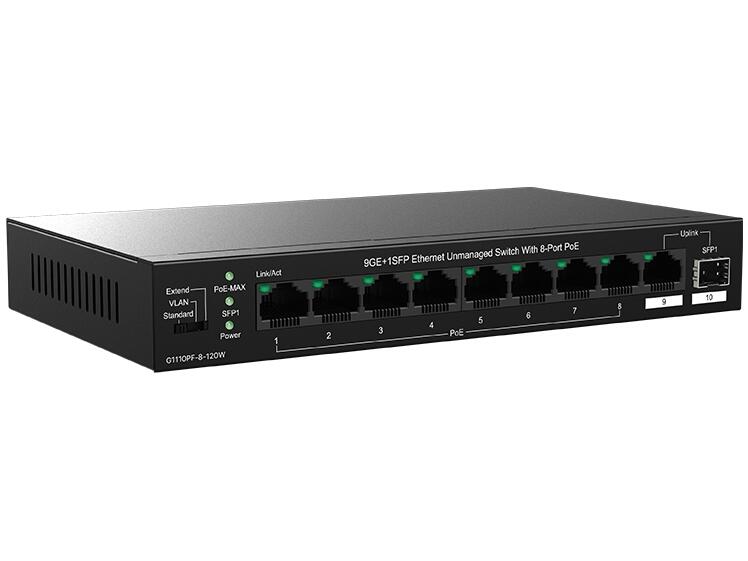TEG1110PF-8-120W Tenda 9 Port Gigabit + 1x SFP Port Ethernet Switch ...