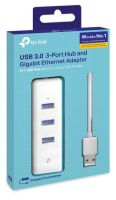 NET-TL-UE330 TP-Link UE330 USB 3.0 3-Port Hub & Gigabit Ethernet Adapter 2 in 1 USB Adapter