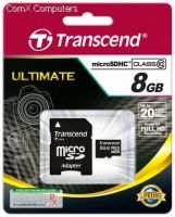 TS8GUSDHC10 Transcend Ultra Performance MicroSD Flash Memory 8GB
