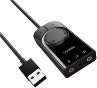 Ugreen USB Type-A to 3.5mm external Stereo sound Adapter - Black