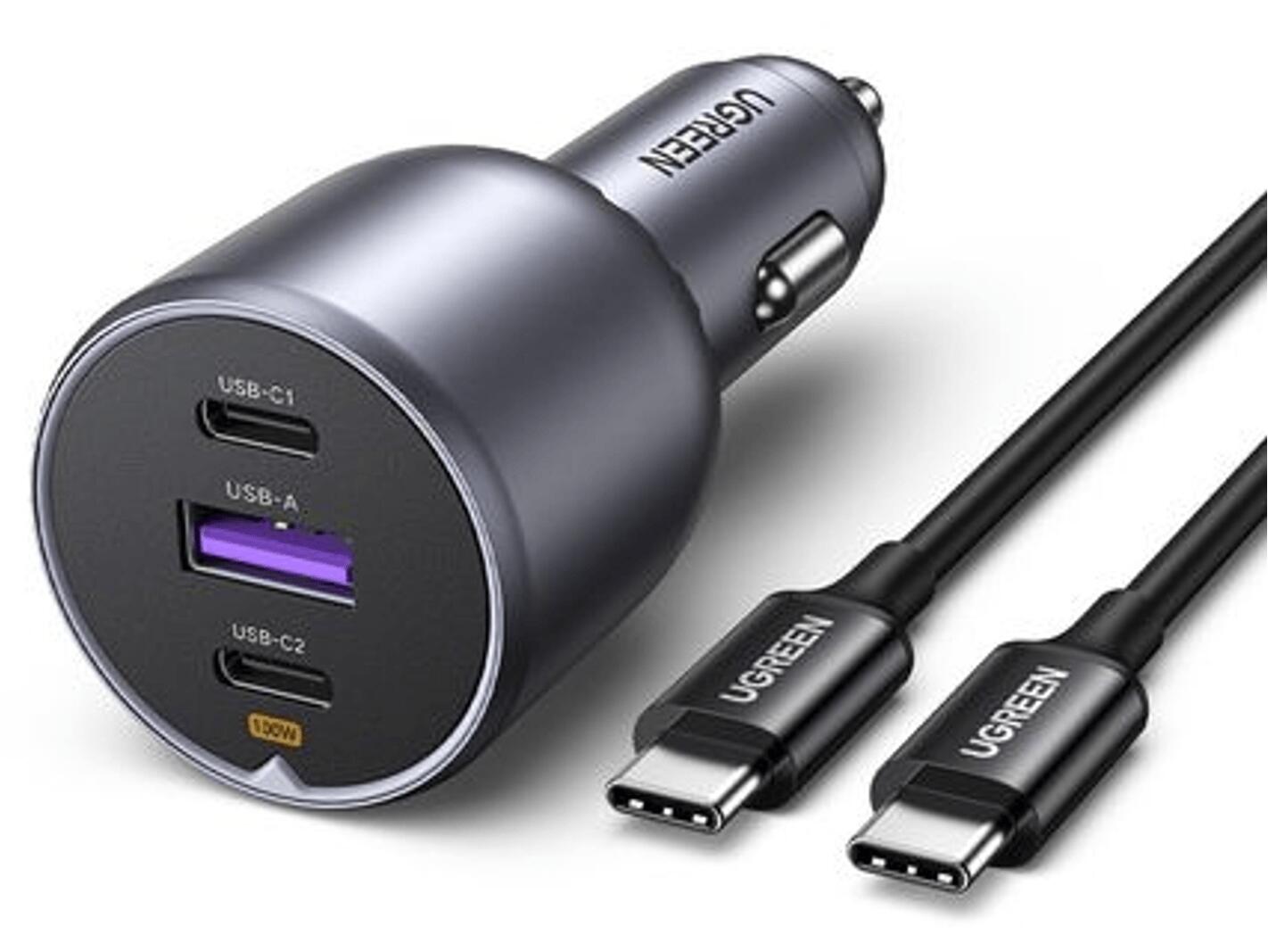 UGREEN 130W USB-C Car Charger 3-Port (EC705-55511) Buy from this online ...