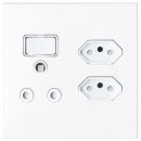 159 Unbranded 159 Wall Socket 16A round + 2x 16A flat