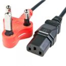 PC-6DHBK1.8 Microworld Dedicated 3pin power plug to Single IEC connector cable 1.8m long