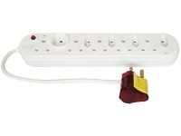 INS-MP-10W-HISUR-50CM Unbranded 10-way High-Surge Multi plug with overload and Surge protection