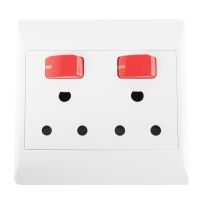 Bright Star Lighting 16 Amp 4x4 Double 3-pin dedicated electrical sockets with red switches