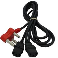 PCPOWDL UniQue Dedicated 3-pin plug to Dual IEC C13 Head 1.8m Power Cable
