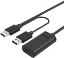 CAB-USB-EXT-5M-BLK-U Unitek 5m USB 2.0 active extension cable Black