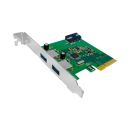 CNV-PCI-E-2P-USB3.1 Unitek 2-Port USB3.1 XHCI Host Controller PCI-E Card