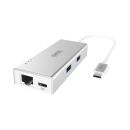 HUB-USB3C-2P-LAN Unitek Y-9106 Type-C 2-Port USB3.0 Hub with Power Delivery and Gigabit Ethernet Converter