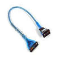 vantec 45cm (18") rounded fdd cable with pull tab - 2 connectors - fluorescent pvc with silver braid
