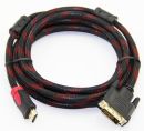 CAB-DVI-HDMI-10M-VM VCOM 10m DVI to HDMI metal hood braid cable
