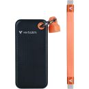 M32193 Verbatim Pocket 1TB USB 3.2 Gen 2 Black / Orange external Solid State Drive