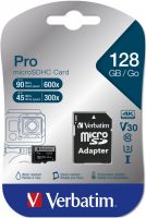 Verbatim Micro SD SDHC 128GB Pro UHS1 Class 10 + adptor