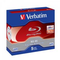 Verbatim BLU-RAY BD-RE SL 25GB 5PK Jewel Case