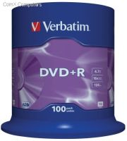 Verbatim DVD+R (Matt Silver) 16X (Spindle) 4.7GB 100Pack