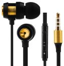 VK-1007-GD Volkano Alloy series Gold metal Earphone